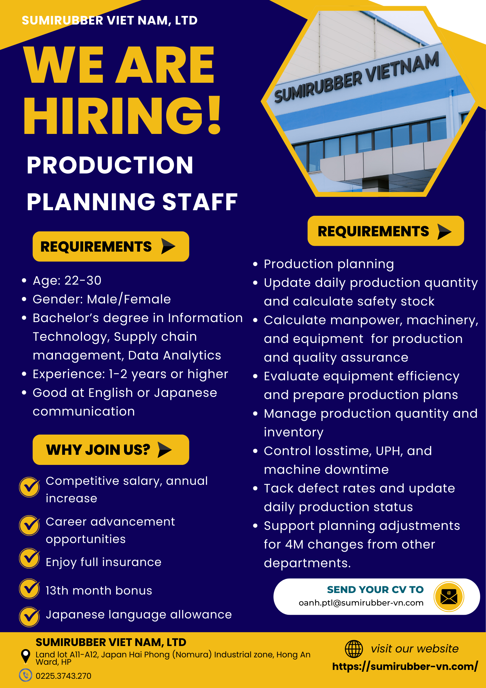 Nhân viên Kế hoạch sản xuất